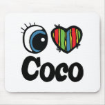 I Heart (Love) Coco Mouse Pads
