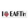 I Heart Love Earth Alien Bumper Sticker