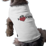 I Heart Love Earth Dog Shirt