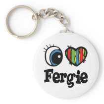 I  Heart (Love) Fergie Key Chain