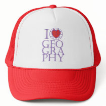 I heart (love) Geography Mesh Hat