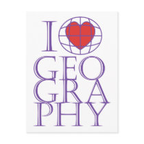 I heart (love) Geography Post Cards