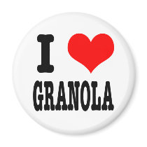 I HEART (LOVE) GRANOLA FRIDGE MAGNET