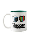 I Heart (Love) Hassan mugs