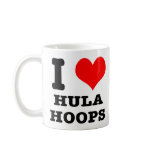I HEART (LOVE) HULA HOOPS COFFEE MUGS