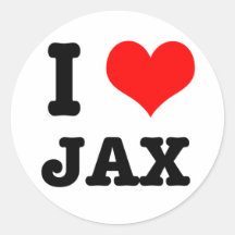 I HEART (LOVE) JAX STICKERS