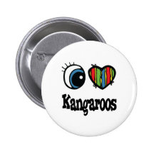 I Heart (Love) Kangaroos Button