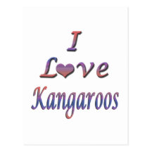 I Heart (Love) Kangaroos Post Card