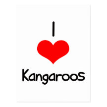 I Heart (Love) Kangaroos Post Card