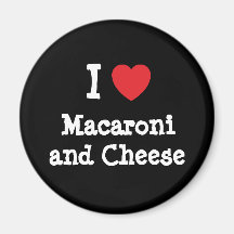 I heart (love) Macaroni and Cheese Fridge Magnets
