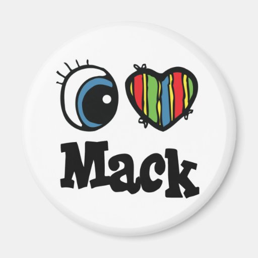I Heart (Love) Mack Refrigerator Magnets
