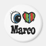 I Heart (Love) Marco Fridge Magnet