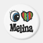 I Heart (Love) Melina Fridge Magnets