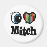 I Heart (Love) Mitch Fridge Magnets