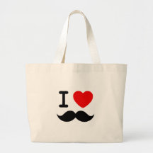 I heart / Love Moustaches / Moustaches Bags