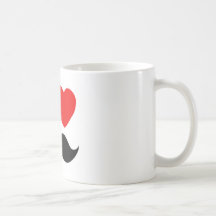 I heart / Love Moustaches / Moustaches Coffee Mug