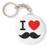 I heart / Love Moustaches / Moustaches Keychains