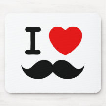 I heart / Love Moustaches / Moustaches Mousepads
