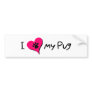 I [heart] Love my Pug Bumper Sticker