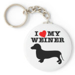 I (Heart) Love My Weiner Dog Key Chain