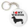 I (Heart) Love My Weiner Dog Key Chain