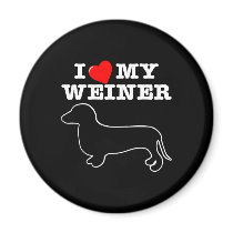 I (Heart) Love My Weiner Dog Magnets
