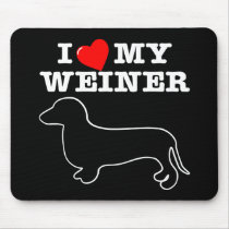 I (Heart) Love My Weiner Dog Mouse Mat