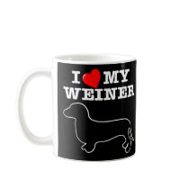 I (Heart) Love My Weiner Dog Mugs