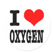 I HEART (LOVE) OXYGEN STICKER