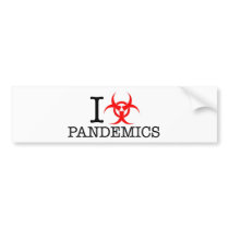 I Heart Love Pandemics Bumper Stickers