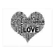 I HEART LOVE POST CARDS
