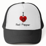 I heart-love red pepper hat