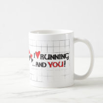 I heart (love) Running...and You! mugs