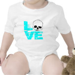 I heart love skull rompers