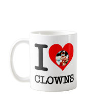 I Heart Love Strippers, Clowns, You Coffee Mugs