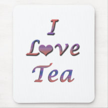I Heart (Love) Tea Mouse Pad