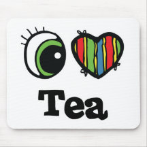 I Heart (Love) Tea Mouse Pads
