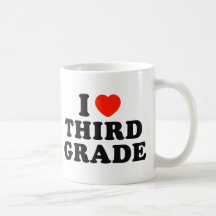 I Heart / Love Third Grade Coffee Mug