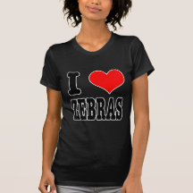I HEART (LOVE) zebras Tee Shirts