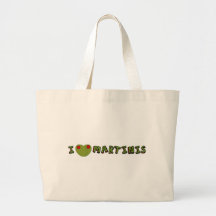 I heart martinis canvas bag