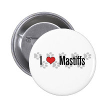 I (heart) Mastiffs Pins