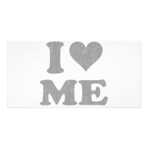 i heart me photo card