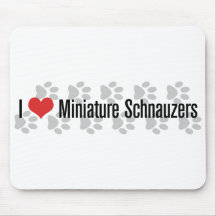 I (heart) Miniature Schnauzers Mousepad
