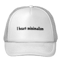 I heart minimalism trucker hat