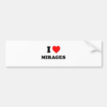 I Heart Mirages Bumper Stickers