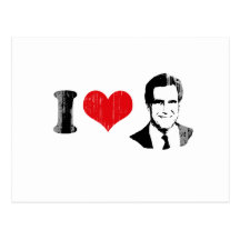 I HEART MITT ROMNEY 2012 POSTCARDS