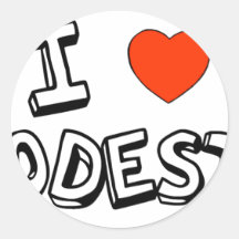 I Heart Modesto Round Sticker