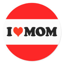 I Heart Mom Stickers
