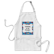 I Heart Monkeys Turquoise Teal Valentines Apron
