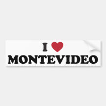 I Heart Montevideo Uruguay Bumper Stickers